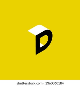 D Font logo. Modern design vector font for title, header, lettering. Corporate Vector abc technology typeface.  