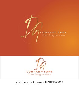 D GD Erstschrift Handschrift und Unterschrift Logo. Schönheit, Vektoranfängliches Logo .Mode, Boutique, Blumen und botanisch