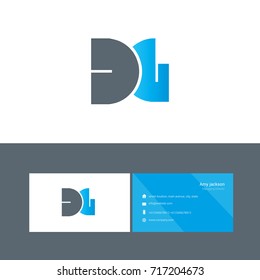 D G joint logo bold letter design with business card template