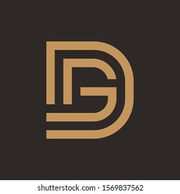 D And G letter logo design 