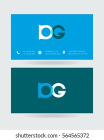 D & G Letter logo design vector element with Business card