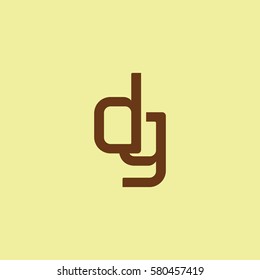 D & G Letter logo design vector element
