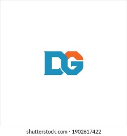 D G letter logo vector design on white color background. dg icon