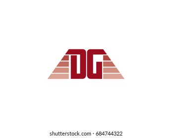 D and G letter vector icon