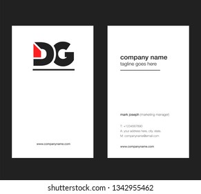D & G letters Joint logo icon with business card vector template.
