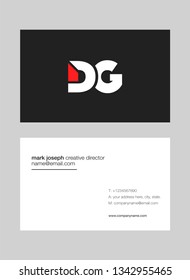 D & G letters Joint logo icon with business card vector template.
