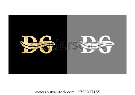 D G Logo Design with Innovative Theme for Trusted Business Names and Proven Performance. Isolated on white background.
