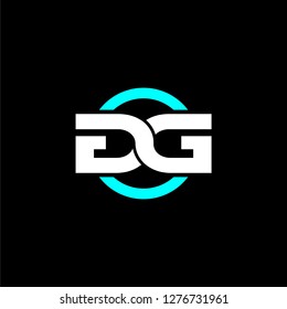 D G logo design template. creative sign. Universal vector icon. - Vector