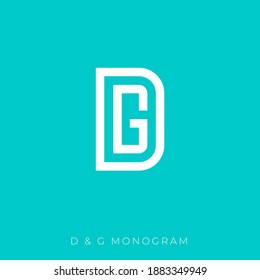 D and G logo. D, G monogram. Logo can be use for business, clothes, sport and technology.
