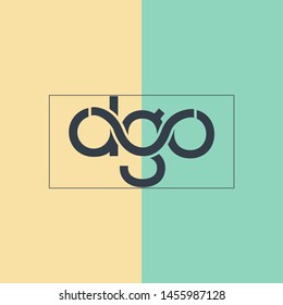 D G O joint letters logo design vector template