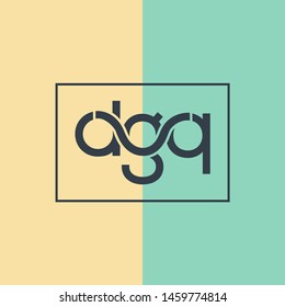 D G Q joint letter logo design template vector