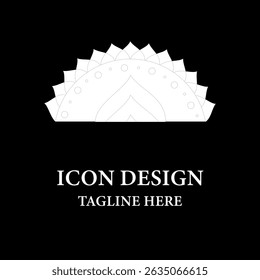 D Geometric Lotus printed logo design