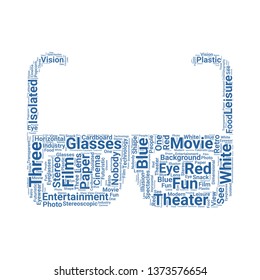 d glasses word cloud. tag cloud about d glasses