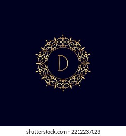D GOLD ORNATE ROYAL LUXURY LOGO