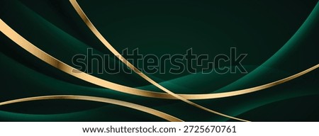d green luxury abstract background overlap layer on dark