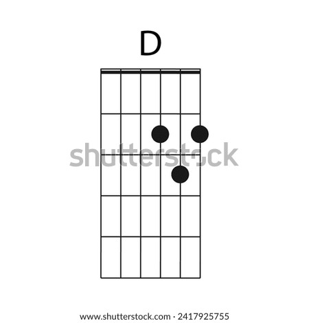 D guitar chord icon vector illustration design