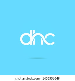 D H C joint round letters design vector template