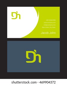 D & H Joint letter logo, with Business card

