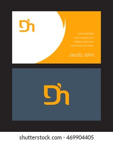 D & H Joint letter logo, with Business card
