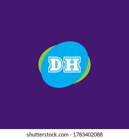 D H letter logo concept design