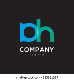 D & H Letter logo design vector element
