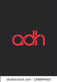 A D H letters joint logo design vector design template
