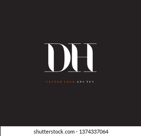 D H letters Joint logo icon vector template.