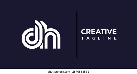 D and H logo design. DH abstract Letters Logo Monogram. This logo design is the process of creating a visual symbol that represents a brand, company, or individual.