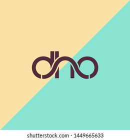 D H O joint letters logo design vector template