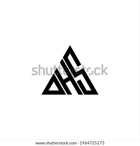 D H S letter logo creative design. DHS icon