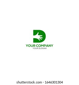 D Hand Logo Design Vector