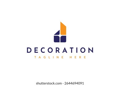 D Casa edifício Design de logotipo