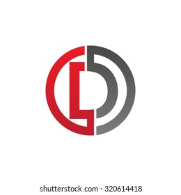 D initial circle company or DO OD logo red