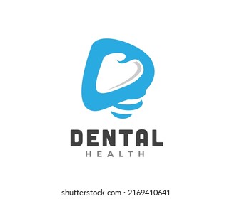 D initial dentist dental logo icon symbol design template illustration inspiration