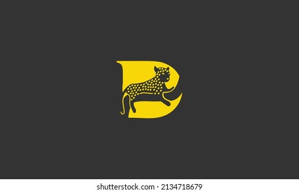 D Anfangsbuchstaben Logo abstrakte Design Vektorvorlage Negative Leerzeichen Stil.