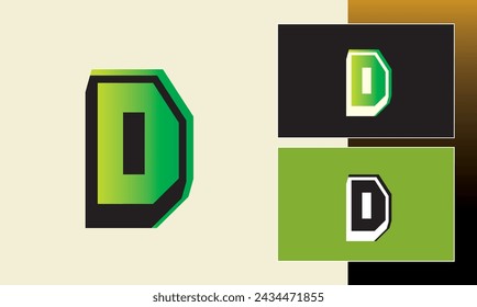 D initial letter logo icon symbol vector graphic design modern minimalist temple   