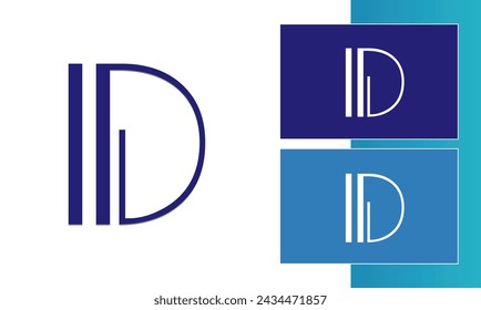 D Initial Letter Logo Symbol Vektor Grafik Design moderner minimalistischer Tempel   