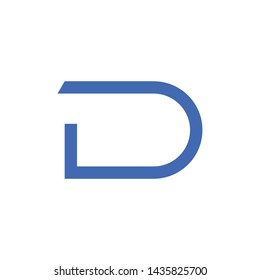 D initial letter logo template vector icon design