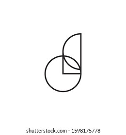 D initial letter logo template vector icon design