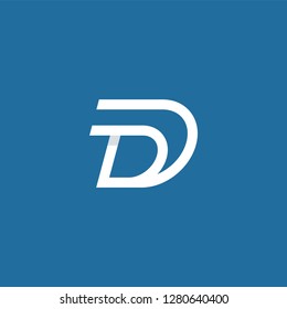 D initial logo designs concept vector, D Dash Line logo