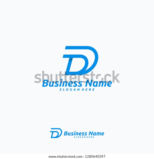 D\
initial logo designs concept vector, D Dash Line\
logo