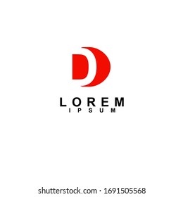 D initial logo icon designs vector template