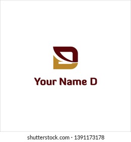 D initial logo name company letter simple 