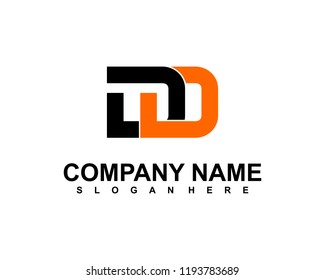 D D Initial logo template vector