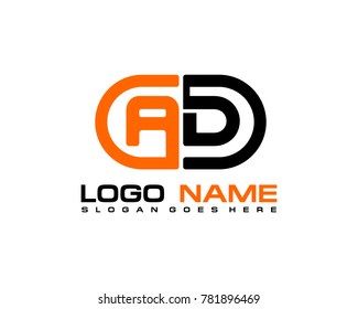 A D initial logo template vexctor