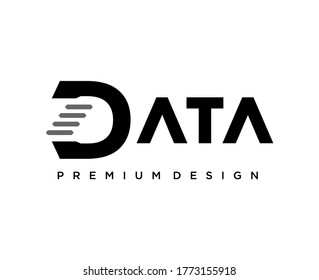 D initial Technology Logo. data logo designs template - Vector
