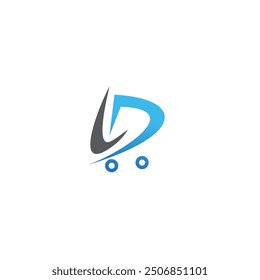 D initial technology vector logo