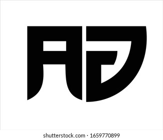 A  d and J initial logo letter
