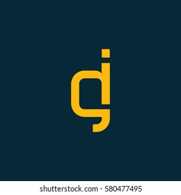 D & J Letter logo design vector element