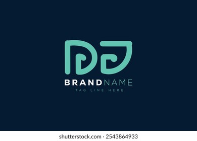 Design dos logotipos D e J. DJ abstract Letters Monograma de Logotipo. Este design de logotipo é o processo de criação de um símbolo visual que representa uma marca, empresa ou indivíduo.